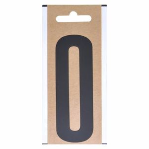 Letter sticker O zwart 10 cm