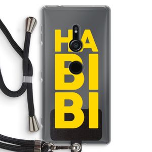 Habibi Blue: Sony Xperia XZ2 Transparant Hoesje met koord