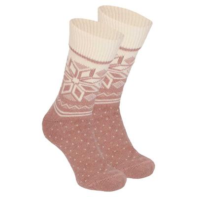 Apollo Wollen huissokken/slofsokken Nordic - kinderen - lichtroze - maat 35-38