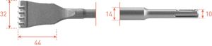 Rotec SDS+ HM-Tandbeitel 32x125mm - 2150030 - 215.0030