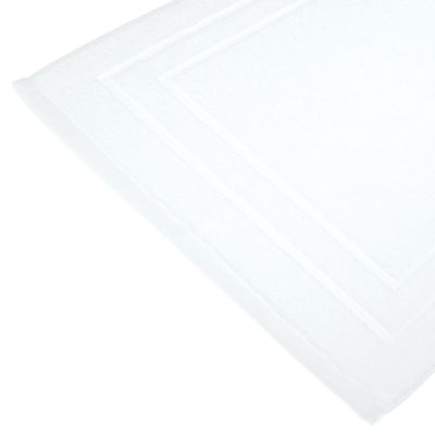 Badkamerkleed/badmat voor op de vloer ivoor wit 50 x 70 cm