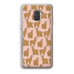 Alpacas: Samsung Galaxy A8 (2018) Transparant Hoesje