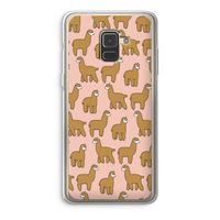 Alpacas: Samsung Galaxy A8 (2018) Transparant Hoesje