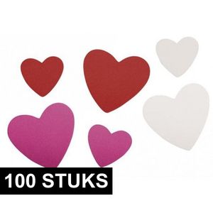 100 stuks Crepla foam hartjes zelfklevend   -