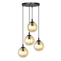 NADUVI Collection Glazen hanglamp eetkamer Cosmo rond 4-lichts