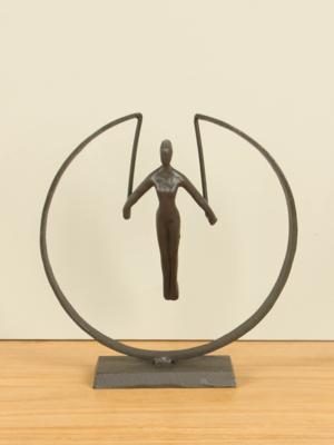 Metalen beeldje Turnen, 21 cm
