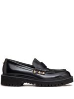 Valentino Garavani mocassins Rockstud en cuir - Noir - thumbnail