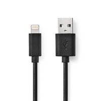 Nedis USB-kabel 2.0 Apple Lightning 8-pins - USB-A male zwart - thumbnail