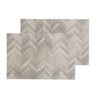 Set van 12x stuks placemats hout print hongaarse punt PVC 45 x 30 cm