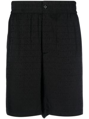 Moschino short de sport à logo imprimé - Noir