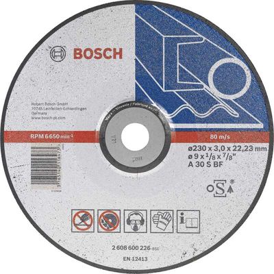 Doorslijpschijf gebogen 230mm Doorslijpschijf