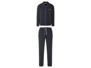 LIVERGY Heren pyjama (M, Navy/print)