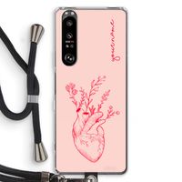 Blooming Heart: Sony Xperia 1 III Transparant Hoesje met koord
