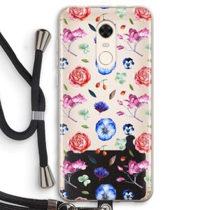 Bloemetjes: Xiaomi Redmi 5 Transparant Hoesje met koord