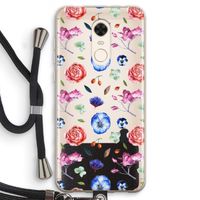 Bloemetjes: Xiaomi Redmi 5 Transparant Hoesje met koord