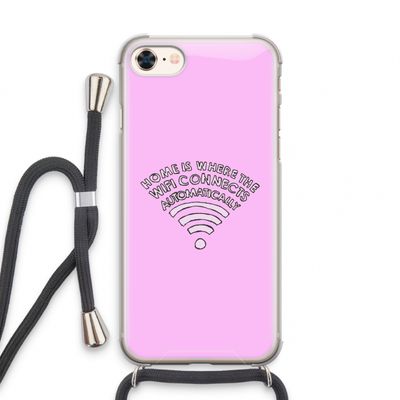Home Is Where The Wifi Is: iPhone 7 Transparant Hoesje met koord