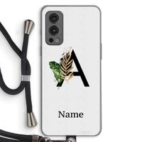 Charcoal Flora: OnePlus Nord 2 5G Transparant Hoesje met koord