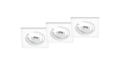 Trio Set vierkante inbouwspotsJura (3x) wit - 650000331