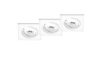 Trio Set vierkante inbouwspotsJura (3x) wit - 650000331