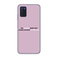 uw waarde daalt niet: Samsung Galaxy A03s Transparant Hoesje