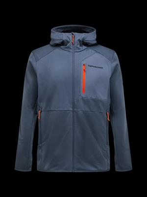 Peak Performance Utility Light Zip Hood Fleece Heren Mountain Mist/Mountain Mist M