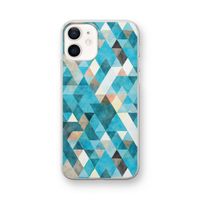 Gekleurde driehoekjes blauw: iPhone 12 mini Transparant Hoesje