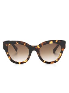 Miu Miu Eyewear lunettes de soleil oversize Logo - Marron