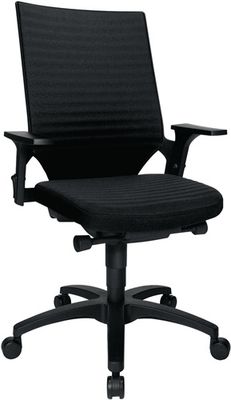 Topstar Bureaudraaistoel | met autom. synchroontechniek | zwart 420-550 mm | met armleuningen draagvermogen 110 kg | 1 stuk - AU200ABI0 AU200ABI0