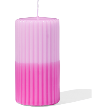 HEMA Kaars Rib Lichtroze 7X13cm 1 Stuk bij Jumbo