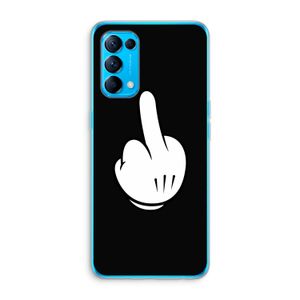 Middle finger black: Oppo Find X3 Lite Transparant Hoesje