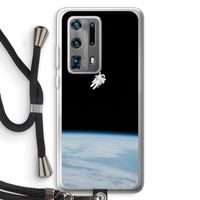 Alone in Space: Huawei P40 Pro Plus Transparant Hoesje met koord