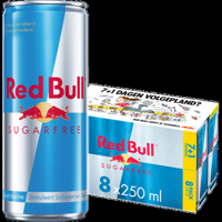 Red Bull Energy Drink Sugar Free 7+1 250ML bij Jumbo