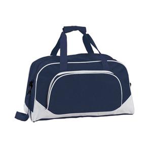 Sporttas of vrije tijd tas - donkerblauw - 42 x 24 x 20 cm - 2 vakken - draagband