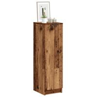 Schoenenkast 29,5x35x100,5 cm bewerkt hout oud houtkleurig