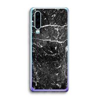 Zwart marmer: Huawei P30 Transparant Hoesje