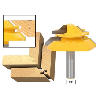 1/2 x 2-3/4 Shank houtbewerking 45 graden Engagement Tenon Cutter Blade rechte hoek accessoires mes houtbewerking Tools