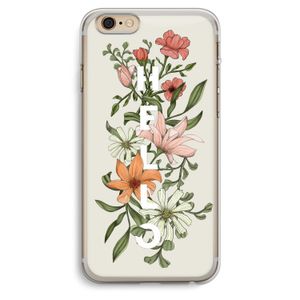 Hello bloemen: iPhone 6 Plus / 6S Plus Transparant Hoesje