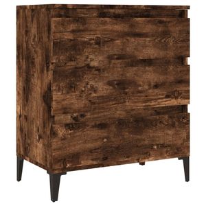 The Living Store Dressoir Gerookt Eiken - 60 x 35 x 70 cm - Praktisch - Decoratief