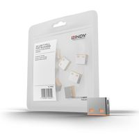 Lindy 40463 poortblokker Port blocker USB Type-A Oranje Acrylonitrielbutadieenstyreen (ABS) 10 stuk(s)
