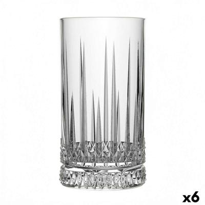 Glas Quid Style Transparant Glas Strepen 460 ml (6 Stuks)