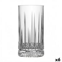 Glas Quid Style Transparant Glas Strepen 460 ml (6 Stuks)