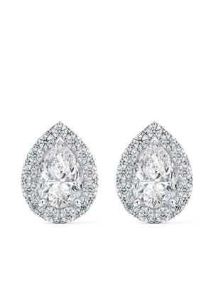 De Beers Jewellers puces d'oreilles Aurora Solitaire en or blanc 18ct - Argent