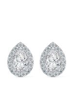 De Beers Jewellers puces d'oreilles Aurora Solitaire en or blanc 18ct - Argent