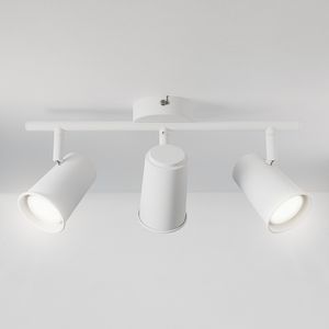 HOFTRONIC™ Riga LED Plafondlamp 3 spots Wit - Draaibaar en Dimbaar - 3 lichts - GU10 6000K daglicht wit - Plafondspot woonkamer en gang - Opbouwspot verlichting
