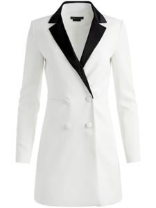 alice + olivia robe à revers contrastants - Blanc