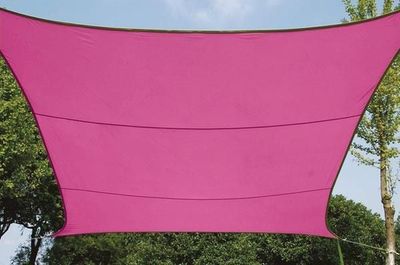 Zonnezeil vierkant 500 x 500 cm Fuchsia