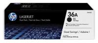 HP 36A originele zwarte LaserJet tonercartridge, 2-pack
