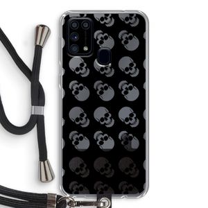 Musketon Skulls: Samsung Galaxy M31 Transparant Hoesje met koord