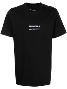 Maharishi t-shirt en coton biologique à logo brodé - Noir