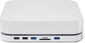 USB-C hub - USB3.0 docking station voor Apple Mac mini (2018 &2020 M1) incl. 2,5” SSD en HDD behuizing Zilver